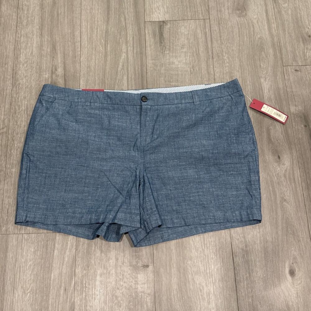 Merona Chambray Chino Shorts Women's Size 18